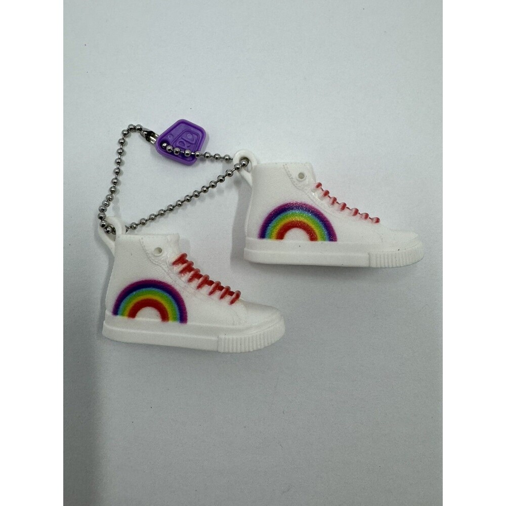 Real Littles Micro Shoes Collectible White High Tops Rainbows Pride Miniature
